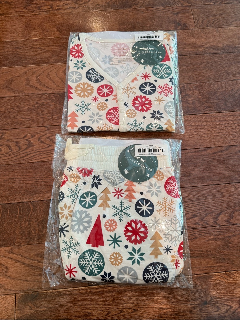 Little Sleepies Holiday Snowflake Kids Pajama Bottoms - Multicolor